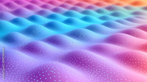 Vibrant Color Waves: Abstract Dotted Landscape