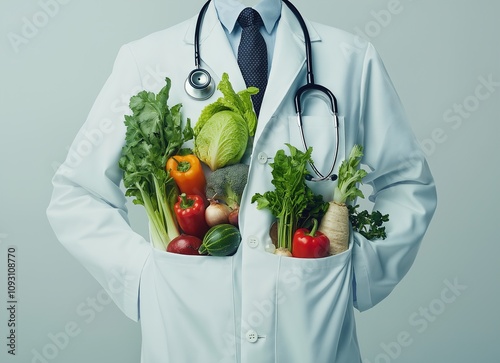 Photographic image of nutritionist, conceptual image