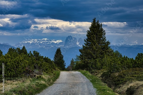 Dolomites Mountain Landscape with Path