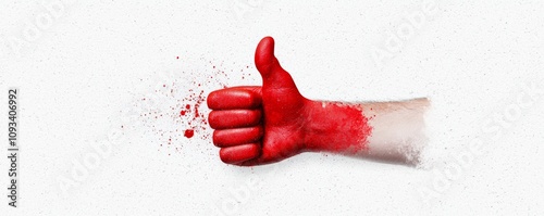 Illustrate a thumbs-up icon with a stamp effect to represent product approval.