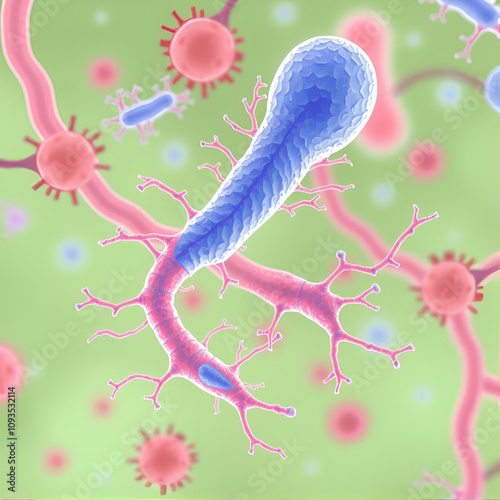 Meningitis bacteria animation, Neisseria meningitidis. Meningococcal meningitis is a bacterial form of meningitis, a serious infection of the thin lining that surrounds the brain and spinal cord.