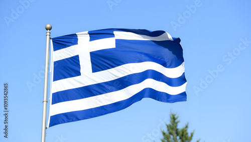 Greek national flag, Hellenic Republic, GR