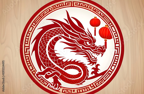 chinese zodiac year of the dragon, chinese new year, chinese new year, logo iconic dragon, circel logo dragon, red dragon logo, wood dragon chinese new year symbol, logo red dragon coo