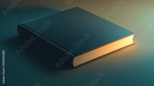 Futuristic High-Tech Journal with Light-Sensitive Cover, Concept of Technology and Innovation Isolated on White Background