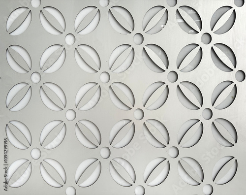 Random round floral pattern or ‘Kawung’ for 3D laser cutting panels at wall finishes or screens. This random circular floral laser cut patterns are common for luxurious and elegant interior design fin