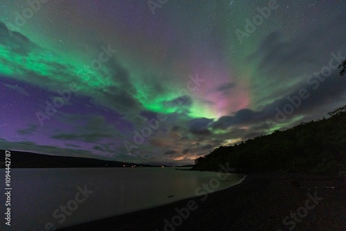 Northern Lights over Tranquil Lake