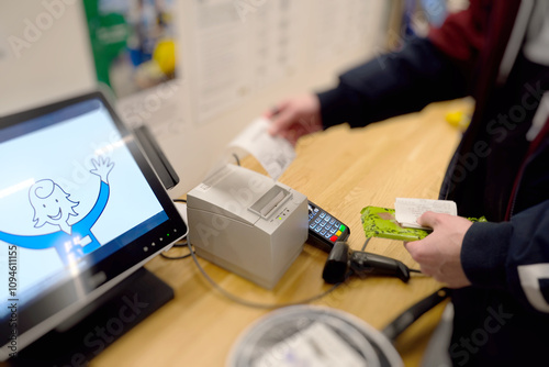 The Modern Checkout Experience Features a Sophisticated Digital Payment System for Customers