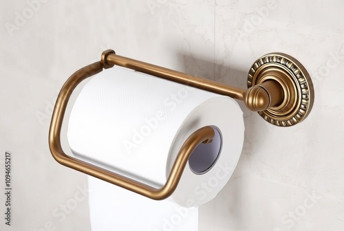 Bronze Toilet Paper Holder A detailed view of a toilet paper hol