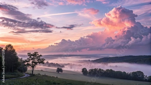 Cloud formations shift and break apart overhead revealing a canvas of pastel colors that herald a brand new day.