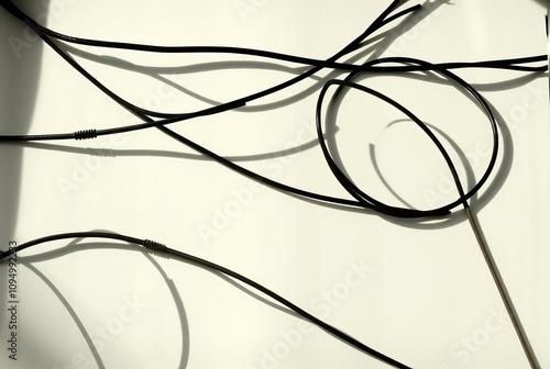 _ . Photogram Cables - Cables placed on a photosensitive paper,