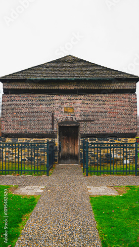 Fort Pitt Block House, the historic defensive landmark architecture built in 1764, at Point State Park in Pennsylvania, USA