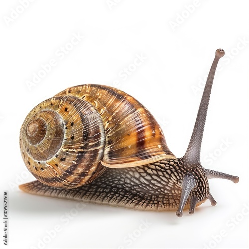 Snail isolated on white