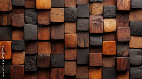 Natural Wooden Pattern in Varied Brown Tones for Interior Design