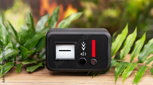 fire alarm control Digital device with buttons and display.