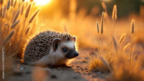 Southern African Hedgehog in Savannah