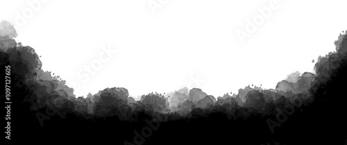 black and white background with halftone texture