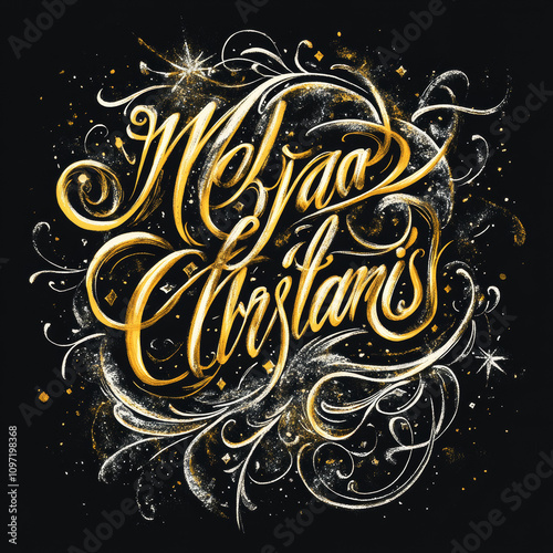 Merry cristmas calligraphy t-shart design