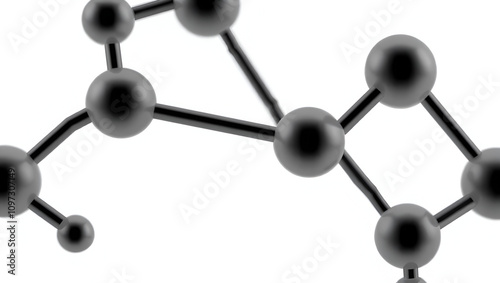 3D image of Phosphatidylglycerol skeletal formula - molecular chemical structure of glycerophospholipid isolated on white background