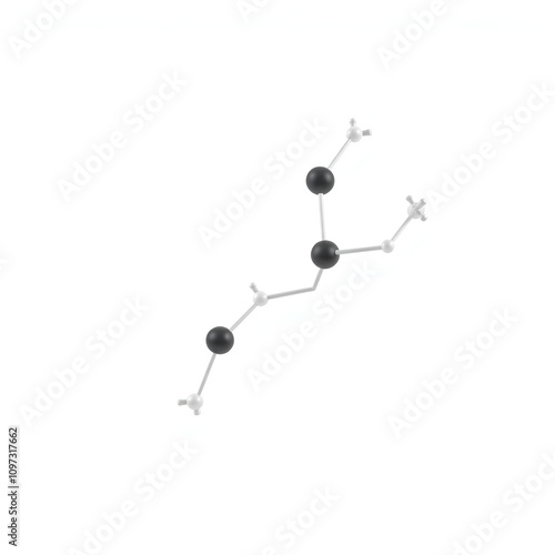 3D image of Phosphatidylglycerol skeletal formula - molecular chemical structure of glycerophospholipid isolated on white background