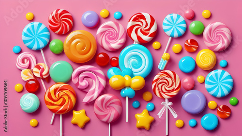 Cute bright candy background