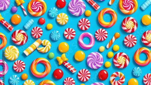 Cute bright candy background