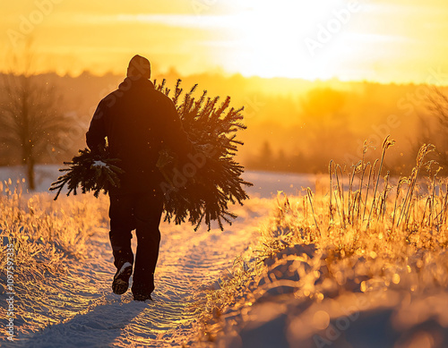 Sunset Christmas Tree