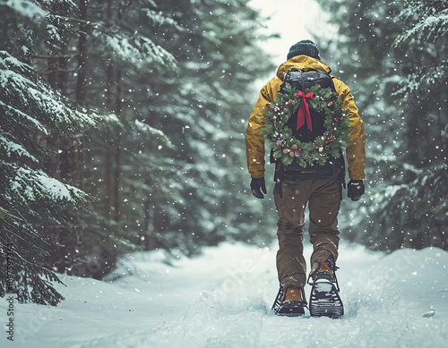 Winter Hike, Christmas Wreath