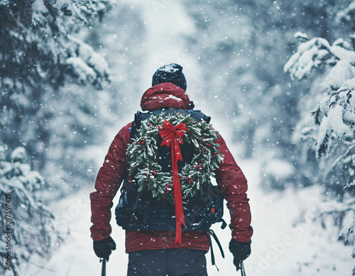 Winter Hike, Christmas Wreath