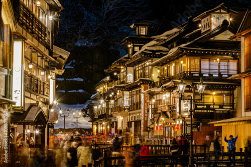 山形県 銀山温泉・ライトアップ 