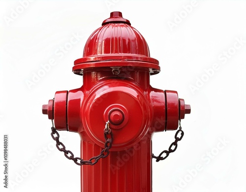 Red Fire hydrant isolated on white background