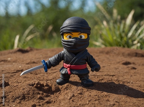 The ninja faces enemies in the clay world that require both cunning and skill to defeat