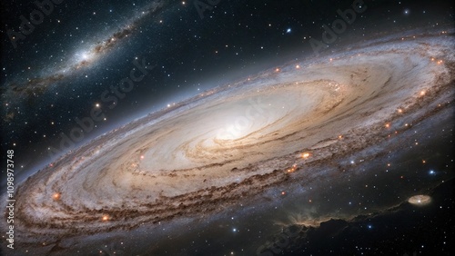 Cosmic dust swirling in a planetary ring, galactic horizon, planetary ring, astronomy, cosmic dust, astrophysics