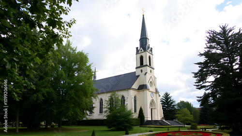 Kuopio evangelical lutheran cathedral and gardens Savonia Finland .