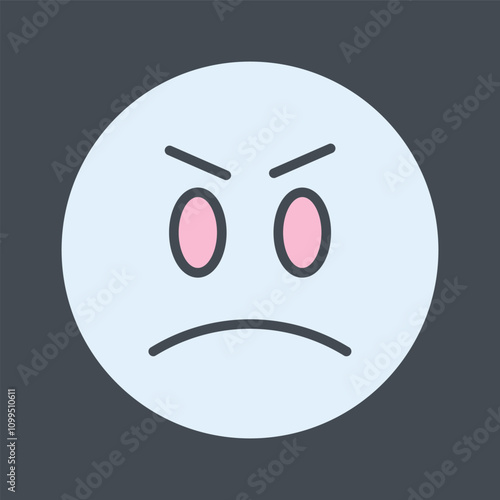 Angry Face Vector Icon