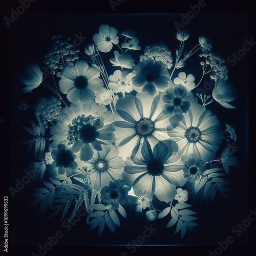 Floral Luminogram Arrange flowers on photosensitive paper and ex