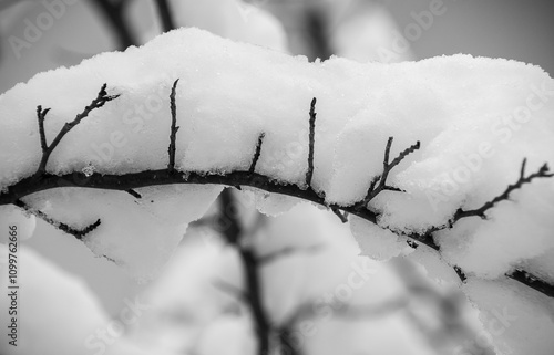 snow on the fence