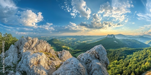 Breathtaking skyline view captured from Ostry Rohac peak, showcasing the stunning beauty of the skyline in the surrounding landscape, perfect for those who appreciate natural skyline vistas.