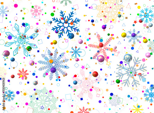 Winter background with snowflakes for decoration