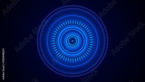 Blue sphere consisting of points and lines. Modern wireframe elements. Technology grid sphere. 3d rendering.