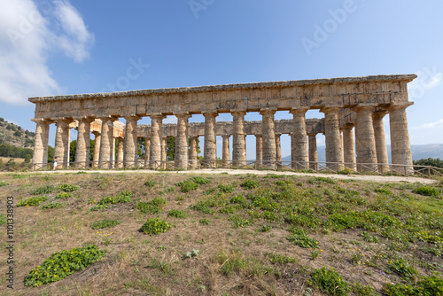 The Temple or Great Temple of Segesta, in the municipal territory of Calatafimi Segesta, province of Trapani, Sicily, Italy