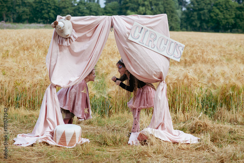 children creatively prepared theater circus performances