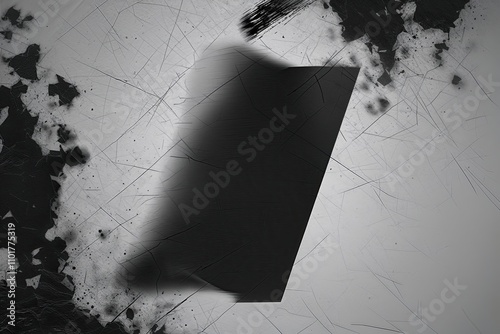 Textured Overlay Blurred Scratched Black and White Paper Background Design