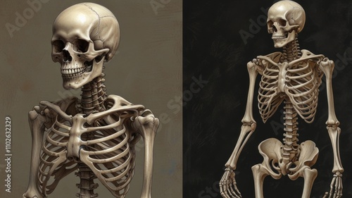 Human Skeletal Anatomy: Skull and Ribcage