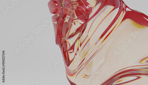 3d abstract glass shape