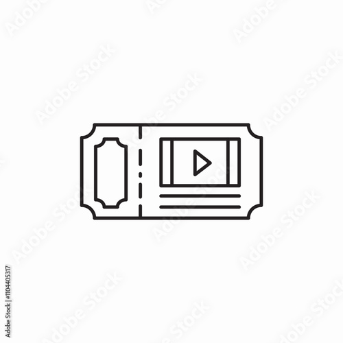 cinema ticket icon sign vector