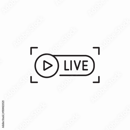 live stream icon sign vector