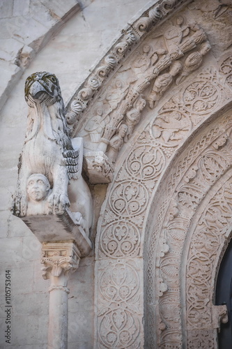 detail of a church in Ruvo di Puglia in Apulia