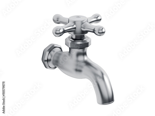 Water tap isolated on transparent background