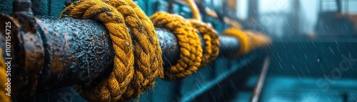 Nets being pulled by mechanical winches on a commercial trawler, vibrant industrial tones