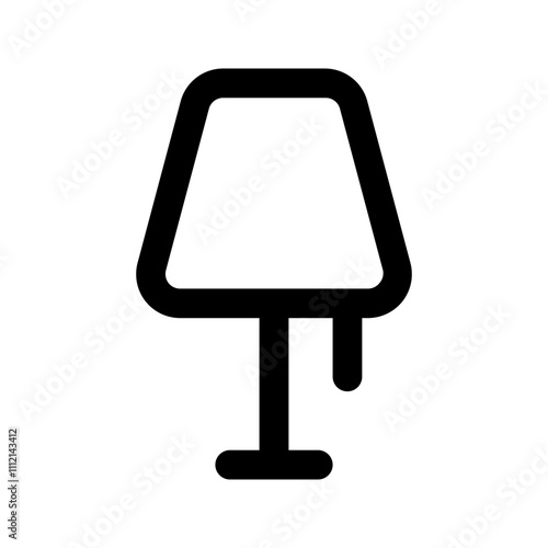 table lamp line icon